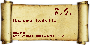 Hadnagy Izabella névjegykártya